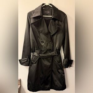Jones New York Elegant Black Trench Coat Women’s size XL